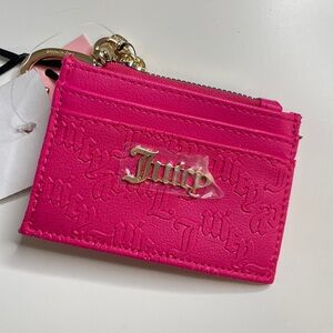 Juicy Couture Pink Flash Embossed Cardholder Coin Purse NWT